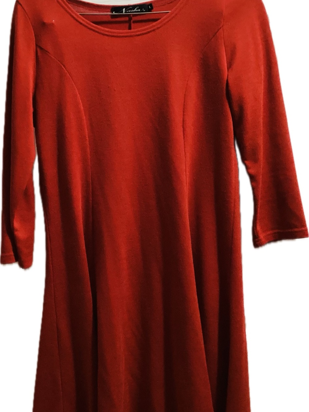 Neesha Couture Red Stretch Knit Dress